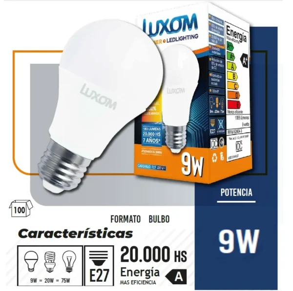 Lampara Led 9w Luz Fria