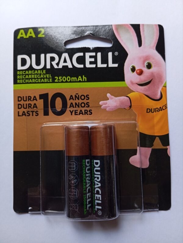 Pilas Recargables AA Duracell x2 2500mha