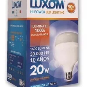 Lámpara LED 20W luz Fría