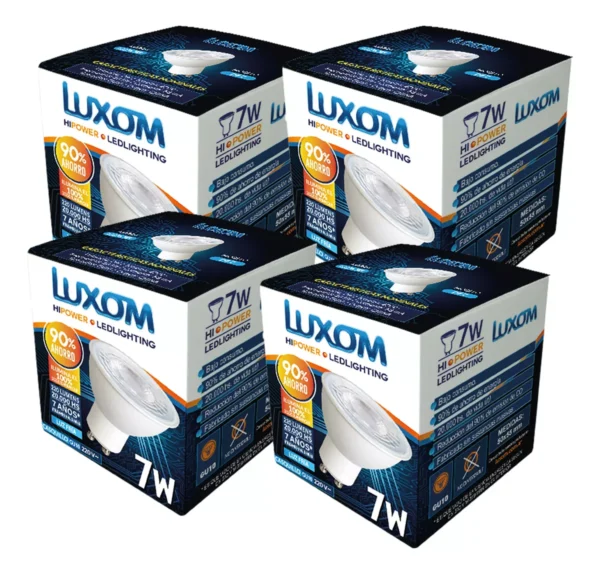 Lampara Led 7w Dicroica Calida Luxom