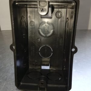 Caja Rectangular 5x10 PVC Negra Luxom