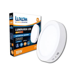 Plafon Led 18W Redondo Superficial Fria