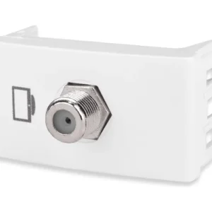 Toma Catv pin fino pasante Blanco Kalop