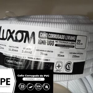 Corrugado ignífugo 7/8" (22mm) x 25 Mts