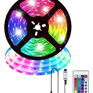Tira Led 2 Mts Adhesiva Rgb Control Usb Tv Apto Exterior
