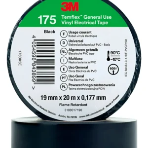Cinta 3M Temflex 175 20mts negra