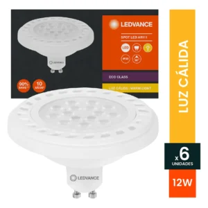 Lampara Ar111 12w Luz Calida Zocalo Gu10 220V